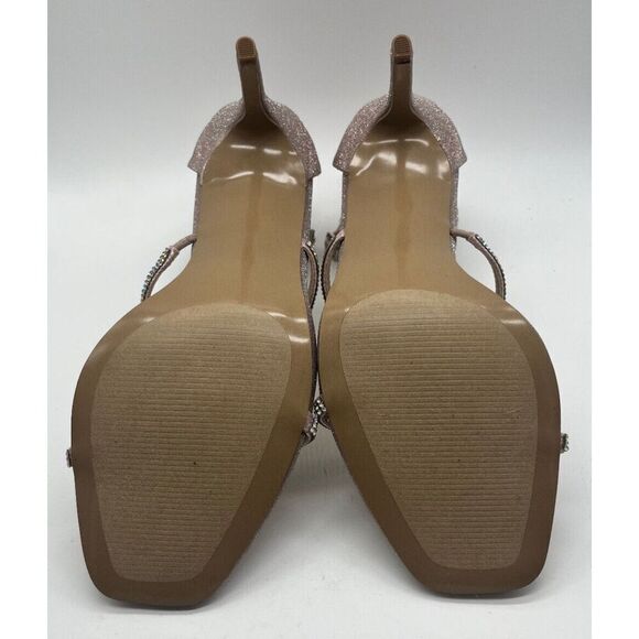 Steve Madden x David's Bridal Stiletto Heel Keyla Blush 3 Band Crystal Size 8.5 - Picture 7 of 8